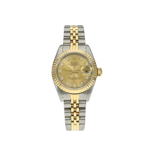 rolex ladies datejust gold 1993|Rolex model 69173 ladies.